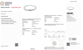 Exclusive Round And Emerald Cut 32.50 Carat Lab-Grown Diamonds Bracelet | IGI Certified | 22.31 Gram 18K White Gold End Date: 21/02/2026