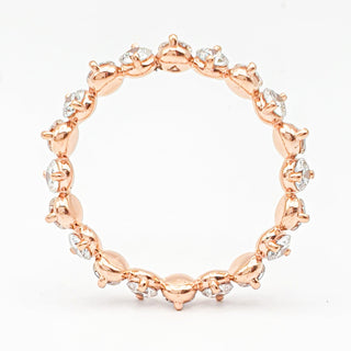 Eternity Ring 1.87 Carat Round Brilliant – Lab Grown Diamonds – 2.13 Gram 14K Rose Gold – 20 Side Stones