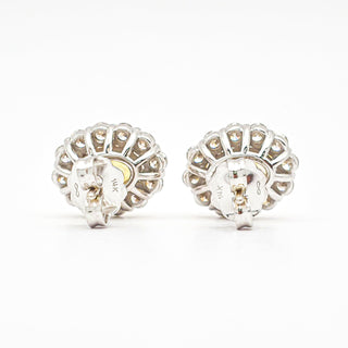 Oval Brilliant Cut 3.00 Carat Lab-Grown Diamonds Fancy Vivid Yellow Earrings | IGI Certified | 3.05 Gram 14K White and Yellow Gold End Date: 08/03/2026