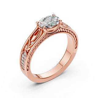 Liora Rose Gold Lab-Grown Diamond Engagement Ring - side view