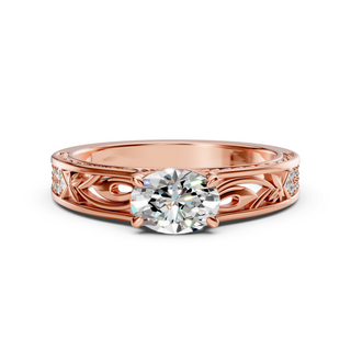 Liora Rose Gold Lab-Grown Diamond Engagement Ring - close-up