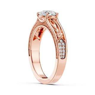 Liora Rose Gold Lab-Grown Diamond Engagement Ring - profile view