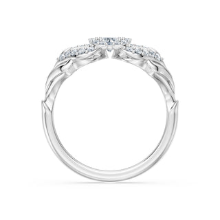 Laurel engagement ring in 14K white gold with a lab-grown diamond in a leaf-and-vine setting